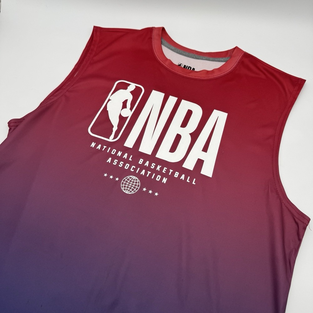 NBA‎ Gradient Basketball Jersey Mens Size Large Red Blue Tank Top